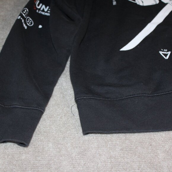 Fabric of the Universe Black Graphic Hoodie with White and Red Accents - Picture 10 of 10